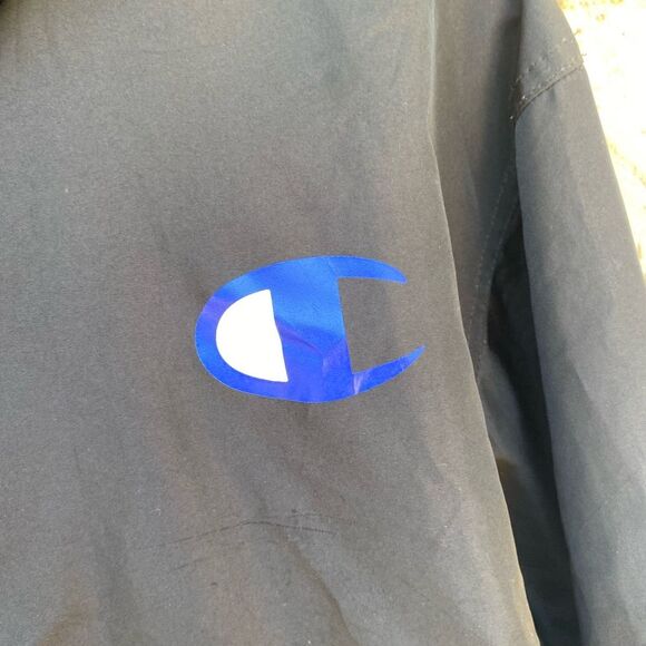 Champion Size Small Men’s Blue and Black Lightweight rain jacket hooded - Picture 4 of 8